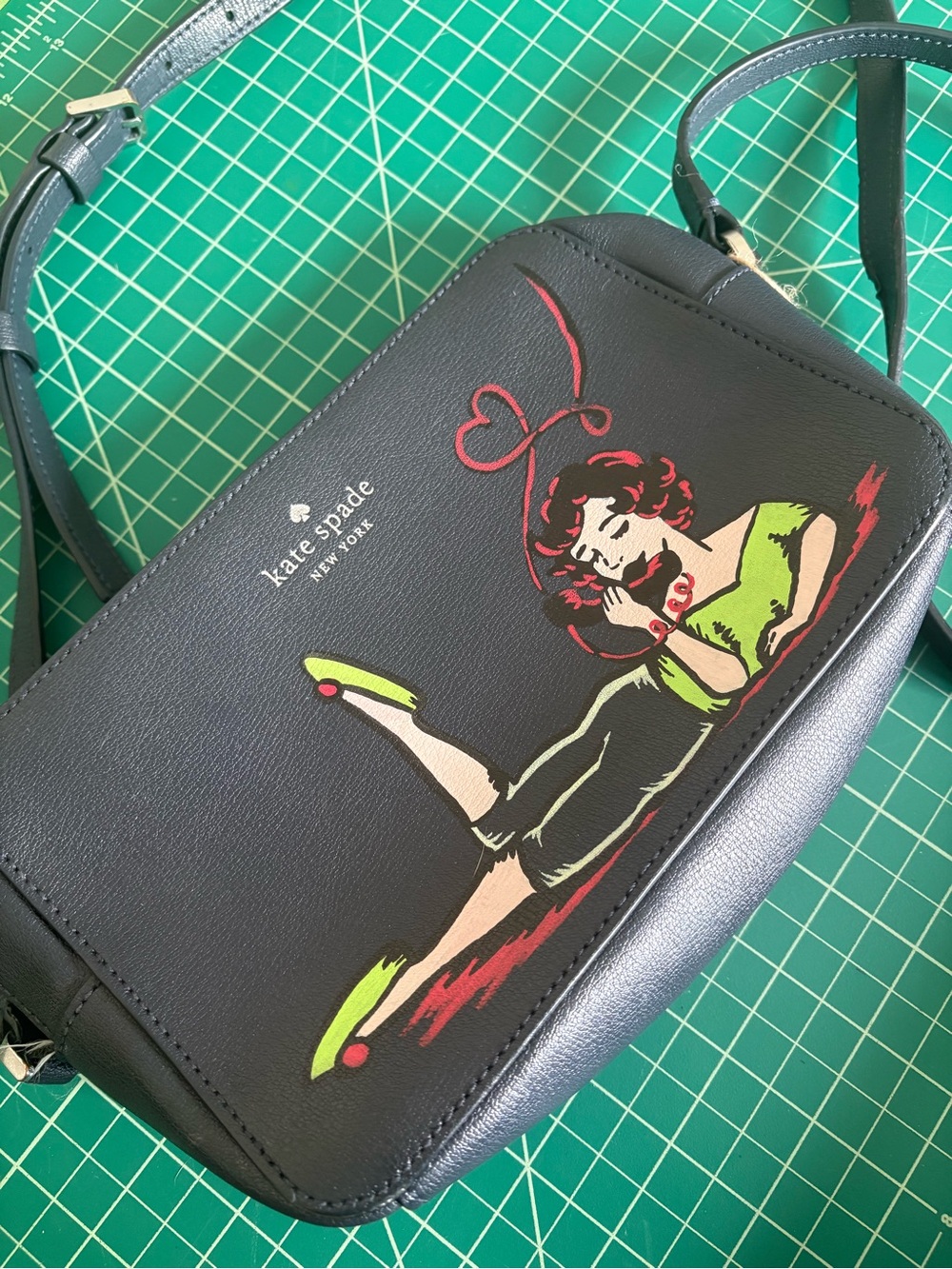 kate Spade Hand Painted Black Crossbody
